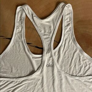 ALO White Racerback Tank Top